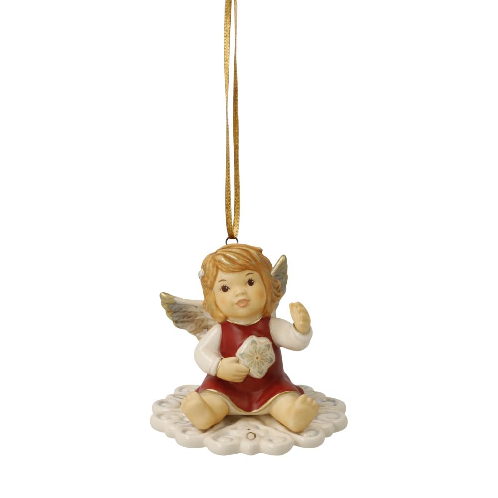 Goebel Angel Figurine On the Way to Earth Bordeaux Heavenly Messengers Christmas