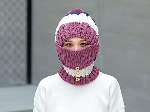 Chapeau d'hiver de mode pour femme bonnet tricoté chaud et épais