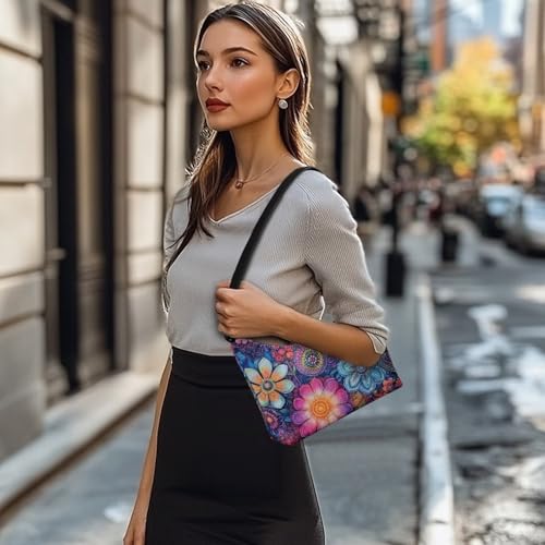 Image of Handbag for Women Leather Underam Shoulder Bag with Zipper Fashion Work Purse Waterproof Travel Wallet