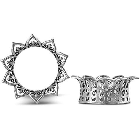 ERKUOO Medidores de oído Hollow Pattern Plug Piercing Expander 8mm Cover