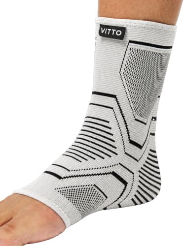 VITTO Sprunggelenkbandage - Knöchelbandage Fußbandage bei Verstauchungen, M | Bandage Fußgelenk bei Verstauchungen und Bandschäden - Knöchelbandage Sprunggelenk Lindert Arthritis-B
