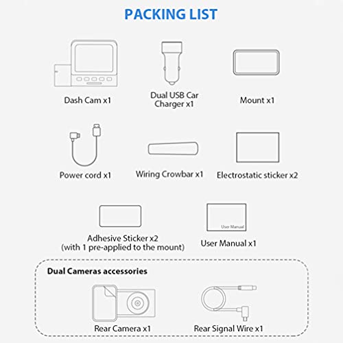 FAVOMOTO 1Pc Wifi Escondida Câmera Gravador Traço Cam Gravador de Condução Automóvel (Preto)