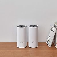 TP-Link Deco E4 Mesh WLAN Set (2er Pack), AC1200 Dual Band Router & Repeater, 2 × Gigabit Ports für Jede Einheit, empfohlen für Häuser mit 2-3 Schlafzimmern, Umfassender Jugendschutz – Ansicht 3