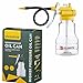 Oil Can Transparent High Pressure Oiler Lubrication Oil Can Bottle Oiling Gun with Rigid & Flex Spout Thumb Pump Tool Oiler