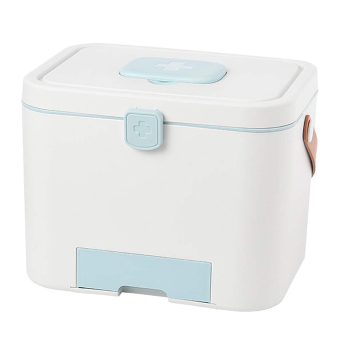 First Aid Kit Storage Box, GODNECE Household Medicine Box Medicine Cabinet Organiser Portable Storage Box with Lids - Orange