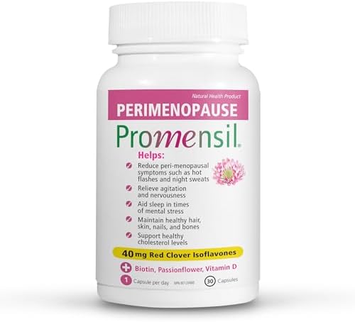 NEW Promensil Perimenopause | Women’s Natural Perimenopause Supplement| Hormone-Free] Multi-Symptom Relief | Reduces Hot Flashes & Night Sweats | Relieves Agitation & Nervousness | Healthy Hair, Skin and Nails | One-A-Day | 30 Tablets