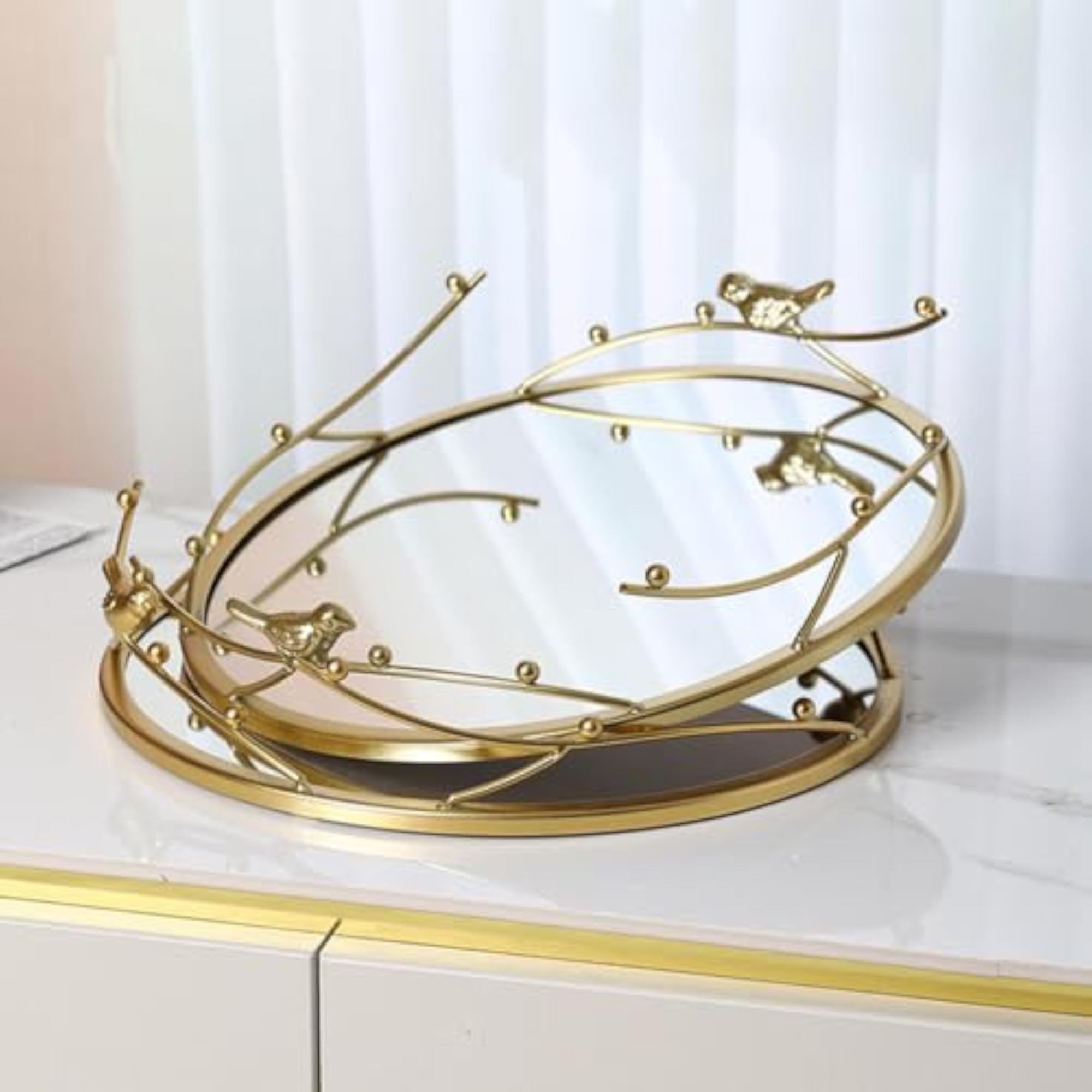 Decorative Mirror Tray Centrepiece Serving Tray for Cosmetic