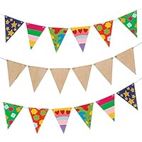 Baker Ross AW599 Wooden Bunting (Pack of 15)