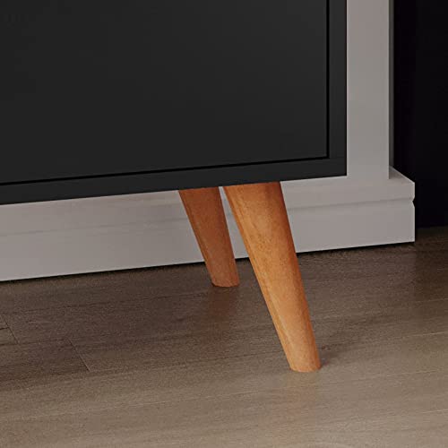 Mesa de Cabeceira Retro Classic Plus - Preto - Mania
