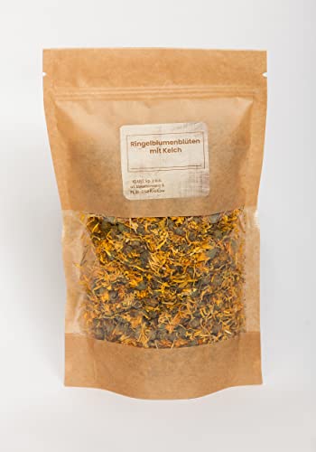 IGART Ringelblume mit Kelch 100g | Ringelblumenblüten essbar | Orange Calendula | Getrocknete Blüten | Calendula Officinalis | Essblüten im Nachfüllpack | für Ringelblumentee | Kräutertee | Tee Cover