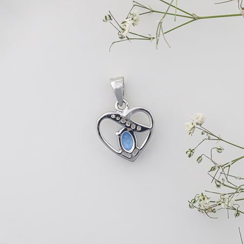 Pendentif argent topaze bleue suisse ovale : un bijou éclatant anti-ternissement - 5