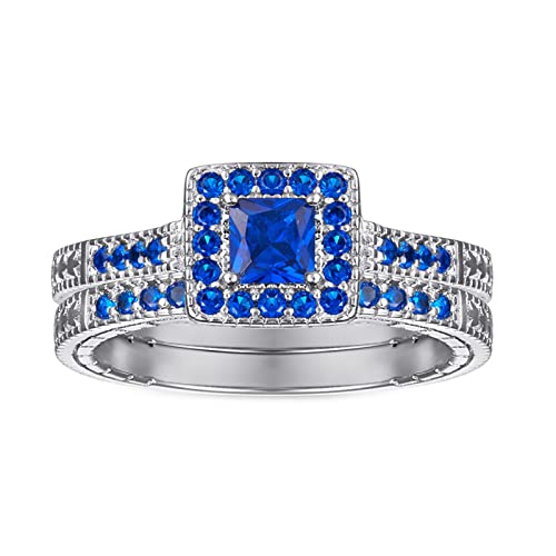 Bague Argent Pavé Zircone Princesse Mariage : Alliance et Solitaire pour Femme