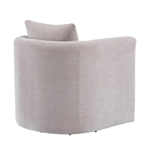 Sillón giratorio contemporáneo beige de tela miniatura 5
