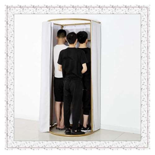 Cortina opaca para vestidor divisor de pantalla negro de 85x80x200 cm 3