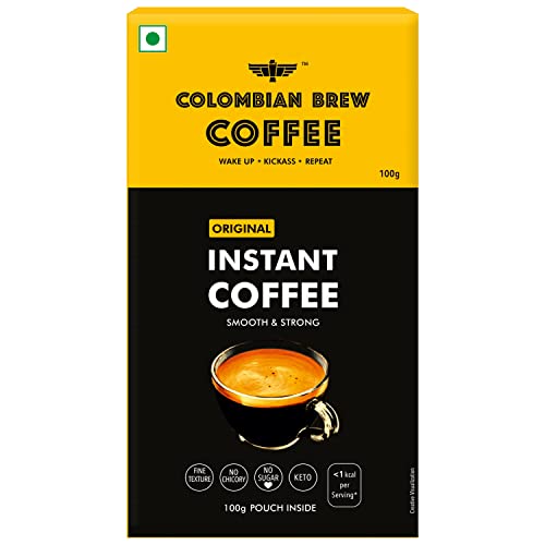 Image of Colombian Brew Coffee Pure Instant Coffee Powder, Smooth & Strong, 100g, Buy 2 Get 1 Free