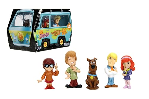 Jada Toys - MetalFigs 2.5' Scooby-Doo! 5-Pack – Shaggy, Scooby, Daphne, Velma, Fred – Die-Cast Figures – Collectible Display – Ages 8+