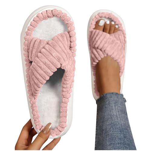 Lounging Cross Slipper for Women High Elastic Comfy Indoors Slide Memory Foam Anti-slip Sandal 2025 Pillow Shoe2