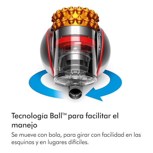 Dyson Cinetic Big Ball Multifloor 2 Aspiradora de Trineo sin Mantenimiento, 140 W, 1.63 Litros, 80 Decibeles, Amarillo - imagen 6