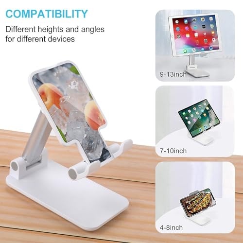 Support de téléphone réglable et pliable pour bureau couleur pêche - 3