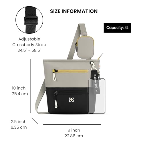 Image of Sherpani Sadie, Nylon Crossbody Bag, Lightweight Shoulder Bag, Travel Cross Body, Crossbody Purse for Women, RFID Protection, Removable Coin Purse, Travel Gift (Wasabi Stone)