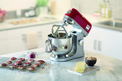 Kenwood-kMix-KMX750ARD-Robot-de-Cocina-Multifuncion-1000-W-Bol-Metalico-de-5-L-con-Asa-Gancho-para-Amasar-Varillas-Mezclado-K-Acero-Inoxidable-6-Velocidades-Color-Rojo