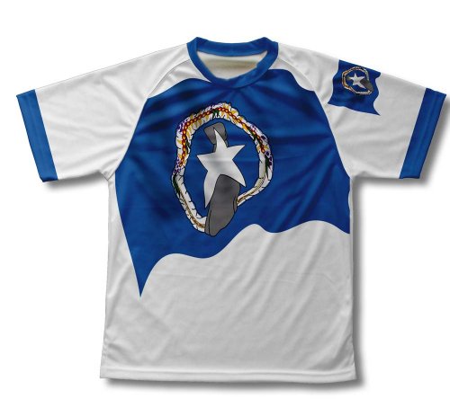 ScudoPro Northern Mariana Islands Flag Technical T-Shirt for Men and Women - Size XS