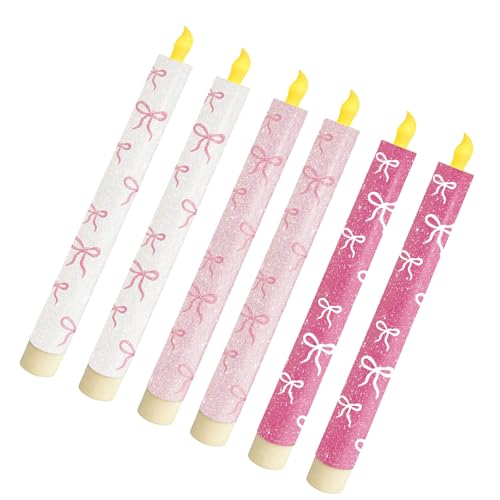 Oxxggkao 6 piezas electrónicas con temporizador remoto que funcionan perfectamente para bodas, San Valentín, celebraciones, fiestas