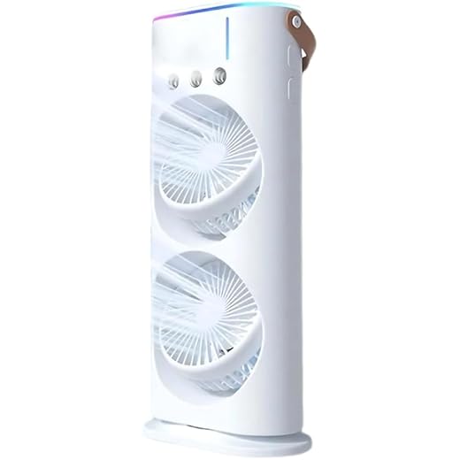 Lapras 180 Adjustable Dual Head Tower Fan with Ice Mist Cool
