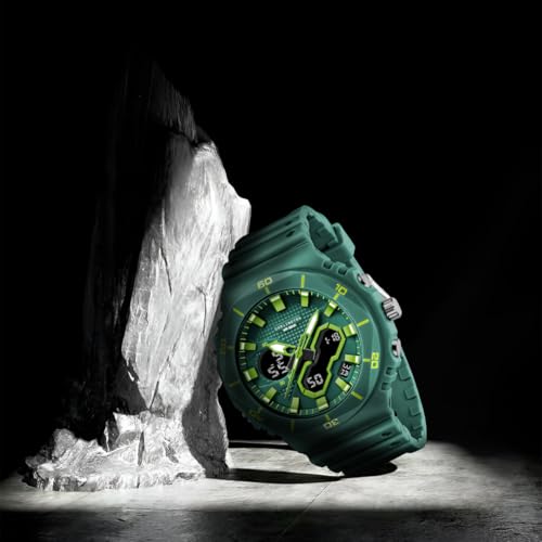 Image of Carlington Velocity Series Analog-Digital Sports Watches for Men and Boys with Alarm, Stopwatch, Backlit Display, Dualtime, Silicone Rubber Strap, Water & Shock Resiatant - CT 8120