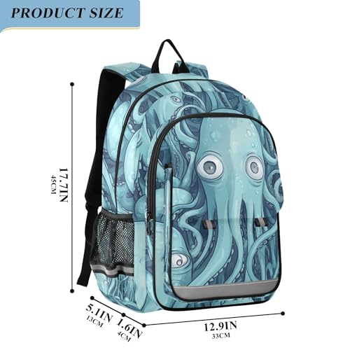 Cartoon Squid Backpack Lightweight Bookbag Laptop Backpack College School Bag for Teen Boys and Girls2