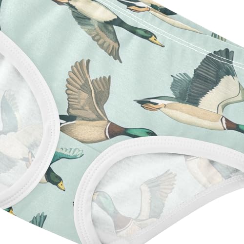 Wusikd Mallard Flying Sky Girls' Underwear Cotton Duck Girls Briefs Soft Toddler Underwear 2T4