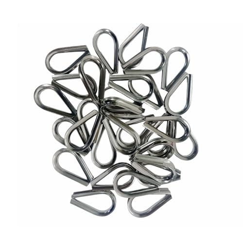 50 Pcs Marine Boat T316 Stainless Steel 1/4'' Thimble Wire Rope Chain Anchor