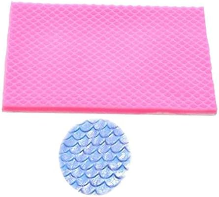 Molde de silicona para fondant, escamas de sirena, 1 pieza