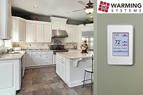 10 Sqft Warming Systems 120 V Electric Tile Heating Radiant Floor Heating Mat With Touch Screen Programmable Thermostat, Includes Installation Monitor And Floor Temperature Sensor #TOP6