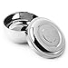 QSHAVE Stainless Steel Shaving Bowl with Lid 4 Inch Diameter Large Deep Size Chrome Plated Shinning Finish
