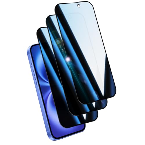 Bsuwin 3 Pack Privacy for iPhone 16 Screen Protector