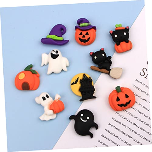 Halloween Mini Ornaments Halloween Accessories Resin Hair Clips Picture Frame Gift Resin Crafts 250 Pcs Miniature Resin Charm Making Decorations Hairpin Making Material #TOP6