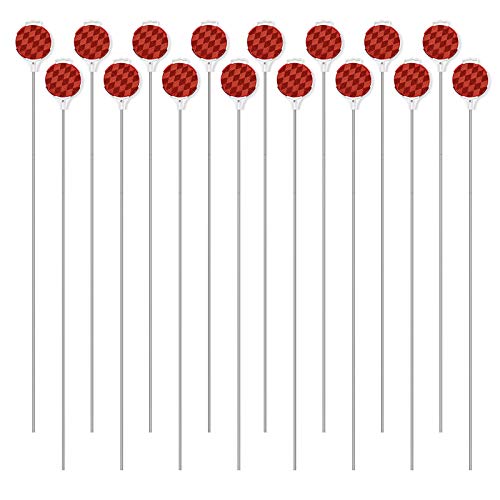 Image of CZC AUTO Red Reflective Driveway Markers 36.5-inch Double Sided Metal Post Driveway Reflectors for Easy Visibility at Night or Any Weather 16 Pack