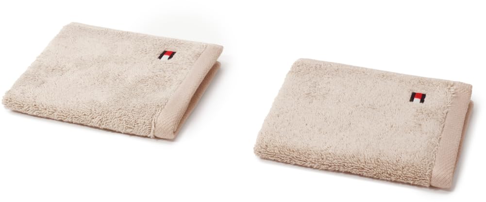 TOMMY HILFIGER Toalla LEGEND para invitados, 40 x 60 o toalla de 50 x 100 cm, 100% rizo de puro algodón (Sand, toalla de 50 x 100 cm)