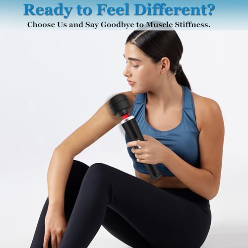 Image of Wand Massager for Women - Cordless High-Frequency Handheld Body Massager with 10 Rhythmic Modes - Ergonomic Back & Shoulder Tension Relief - Splash-Proof Personal Wellness Essential (Onyx)
