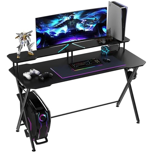 HOMCOM 55 inch Gaming Desk Racing Style Computer Office...
