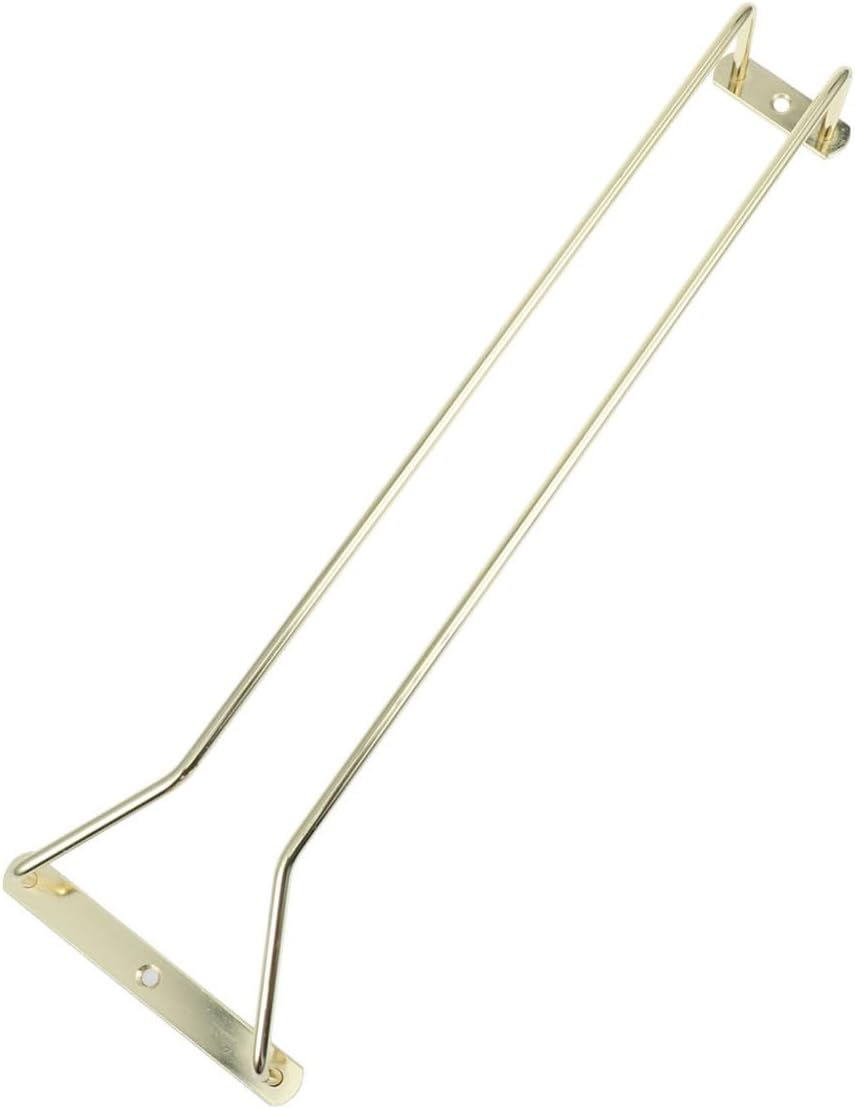VICASKY Gold Iron Stemware Rack under Cabinet Storage for Wine Glasses