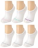 Reebok Women's Socks - Lightweight No-Show Liners (6 pack), Size Shoe Size: 4-10, White