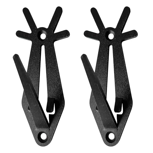 Generic 2 Pcs European Mount Skull Hanger, Stainless Steels Deer Skull Mount Hanger, Euro Mount Skull Hanger, Deer Head Wall Mount Hook for Antler, Cow Elk Skull, Black