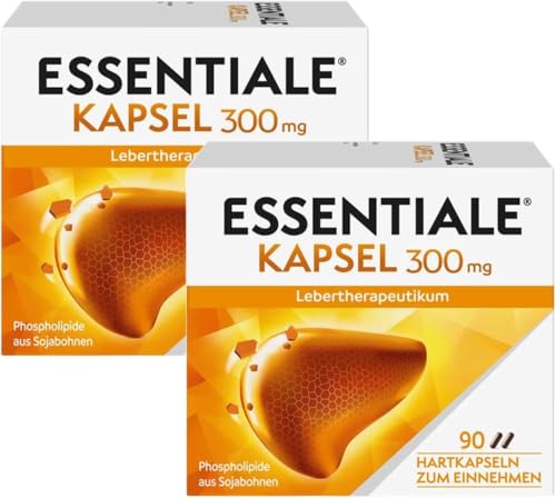 ESSENTIALE Kapsel 300 mg bei Erkrankungen der Leber | 2x90 Stück | pflanzliches Arzneimittel | zur Verbesserung der Beschwerden bei Leberschäden durch falsche Ernährung oder leberschädliche Stoffe