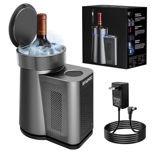 RYALNTC Wine Chiller & Temperature Keeper Experience Perfectly Chilled Wine (35.6°F-64°F) for 750ml Bottles.Featuring Silent Air-Cool Technology & Portable Design – The Ultimate Gift for Wine Lovers