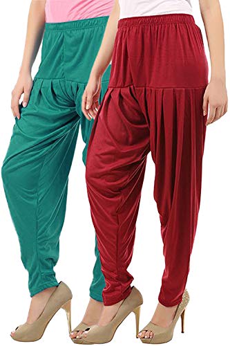 Image of Buy That Trendz Patiala Salwar for Women Relaxed Fit Viscose Patiyala Salwar Harem Bottom Pants