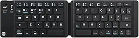 Mini Teclado Dobrável Bluetooth Sem Fio ABNT2 para Celular, Tablet e PC, Recarregável, Portátil, Ultra Compacto, Armor 30x8,5cm (Preto)