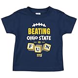 Beating Ohio is Fun Baby Apparel for Michigan College Fans (NB-7T) (Navy Toddler Tee, 4T)