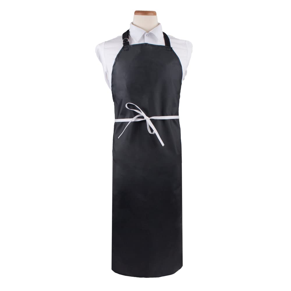 JRC Ritz CLNPBIABK Chef's Line Bib Apron 26" x 31" Long by Generic – 26" Wide x 31" Height, Black